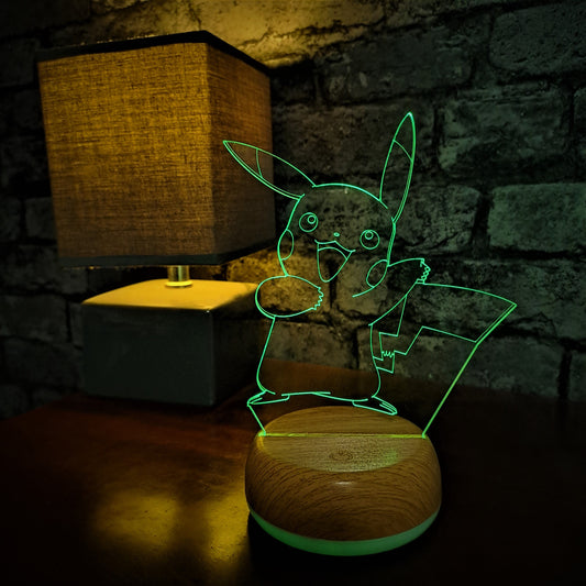 Pikachu LED Lamp Night Light Night Light Stock Car & Banger Toy Tracks