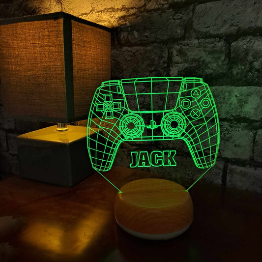 Personalised PlayStation Controller LED Lamp Night Light Night Light Stock Car & Banger Toy Tracks