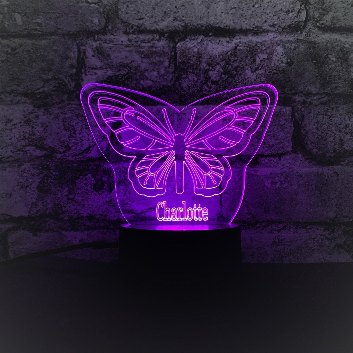 Personalised Butterfly LED Lamp Night Light Night Light Stock Car & Banger Toy Tracks