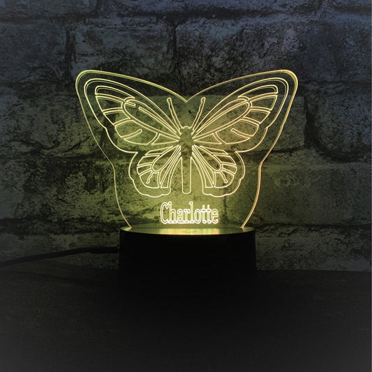 Personalised Butterfly LED Lamp Night Light Night Light Stock Car & Banger Toy Tracks