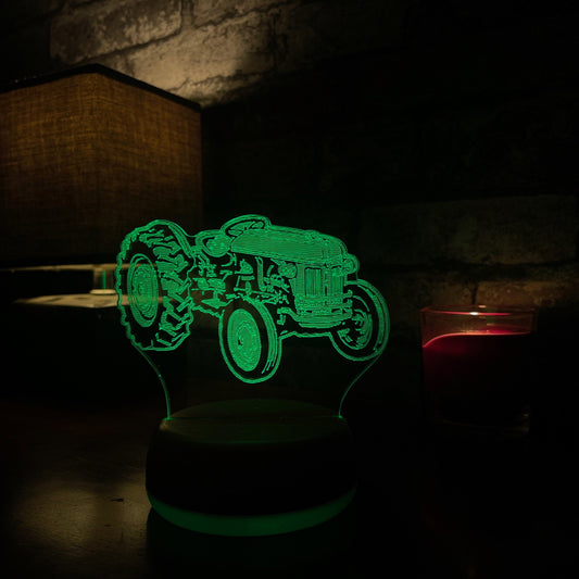 Personalised Classic Tractor LED Lamp Night Light Night Light Stock Car & Banger Toy Tracks