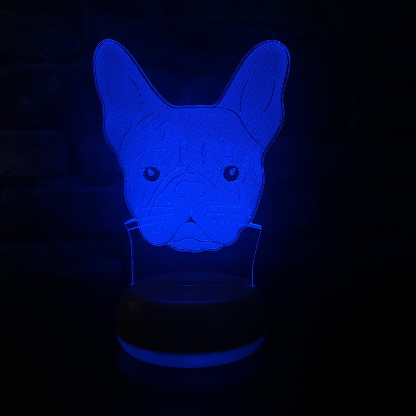 Personalised French Bull Dog LED Lamp Night Light  Night Light Stock Car & Banger Toy Tracks