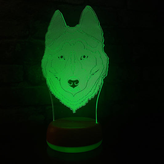 Personalised Husky LED Lamp Night Light Night Light Stock Car & Banger Toy Tracks