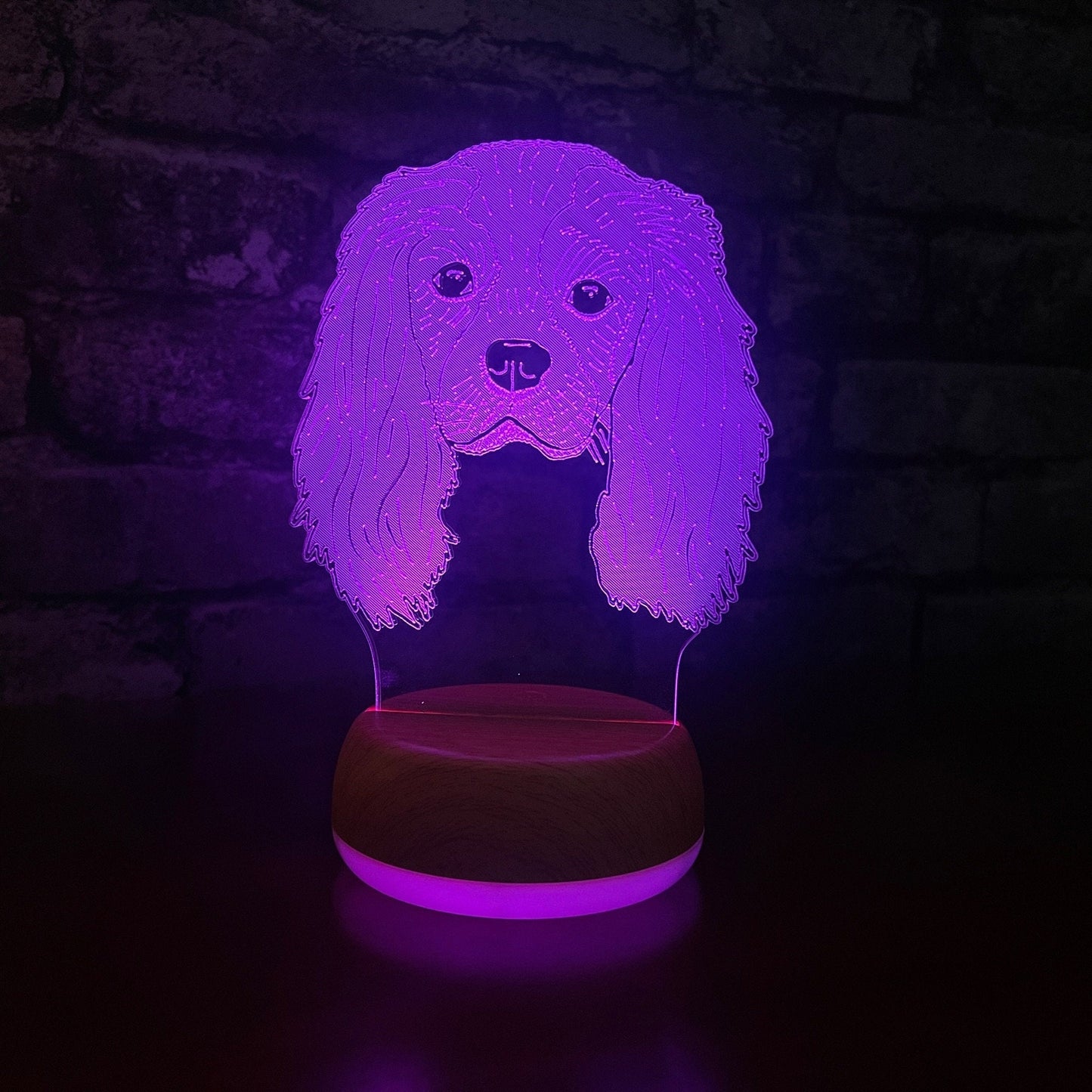 Personalised King Charles Spaniel LED Lamp Night Light  Night Light Stock Car & Banger Toy Tracks