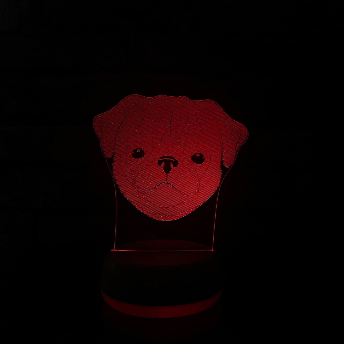 Personalised Pug LED Lamp Night Light  Night Light Stock Car & Banger Toy Tracks