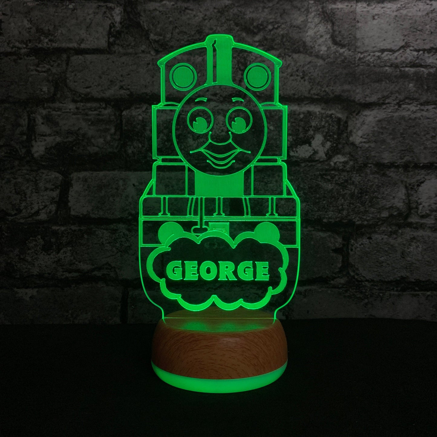 Personalised Thomas the Tank Engine LED Lamp Night Light Night Light Stock Car & Banger Toy Tracks