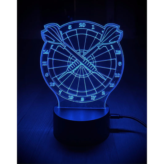 Personalised Dart Board LED Lamp Night Light Night Light Stock Car & Banger Toy Tracks