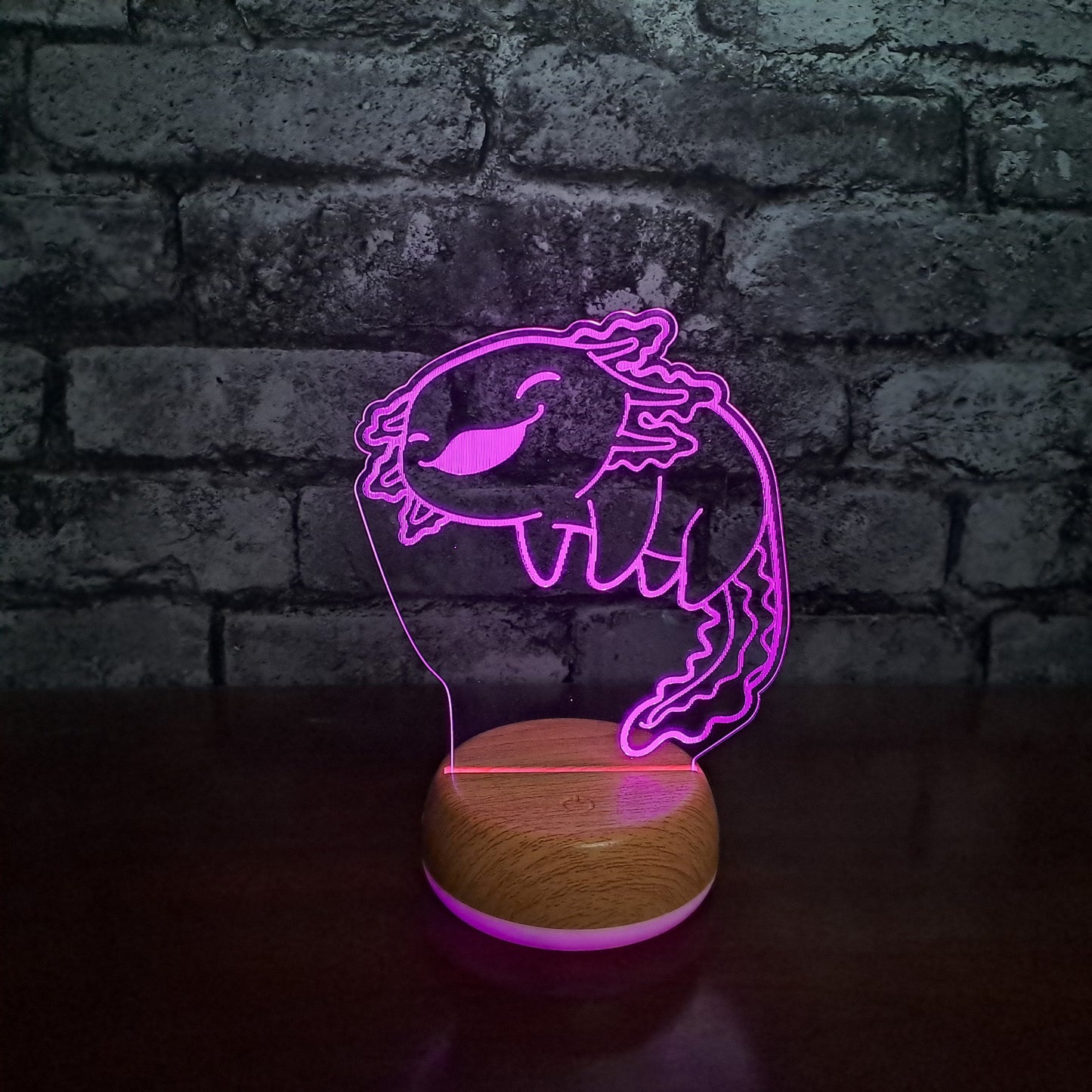 Personalised Axolotl LED Lamp Night Light Night Light Stock Car & Banger Toy Tracks