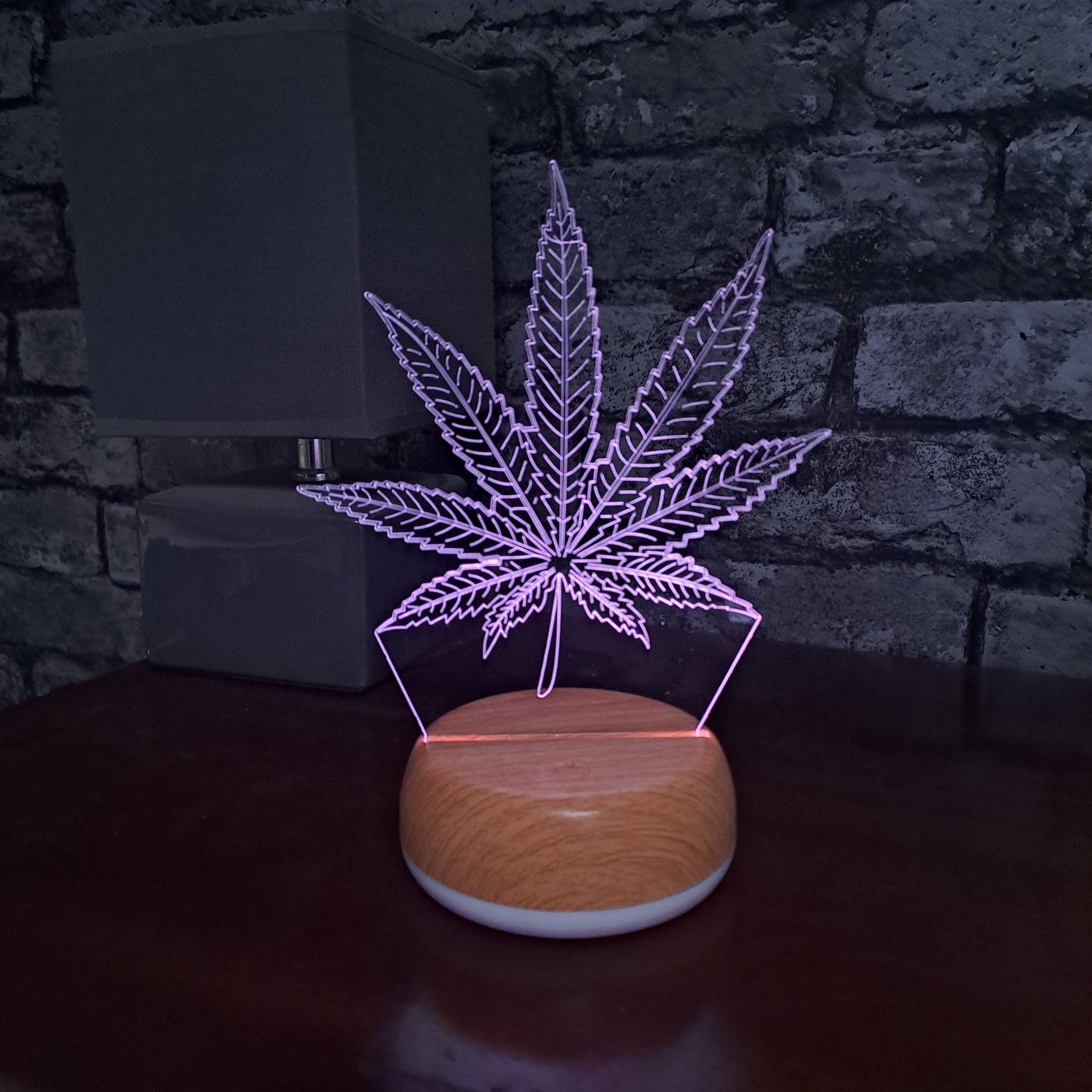 Weed Leaf LED Lamp Night Light Night Light Stock Car & Banger Toy Tracks