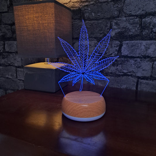 Weed Leaf LED Lamp Night Light Night Light Stock Car & Banger Toy Tracks