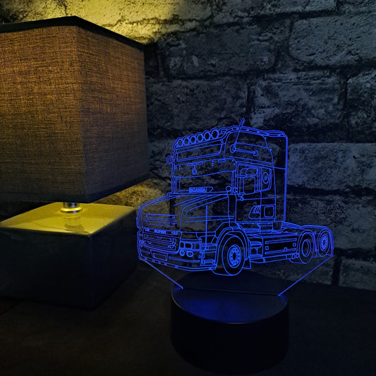 Personalised T-Cab Lorry LED Lamp Night Light Night Light Stock Car & Banger Toy Tracks