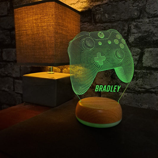 Personalised Xbox Controller LED Lamp Night Light Night Light Stock Car & Banger Toy Tracks