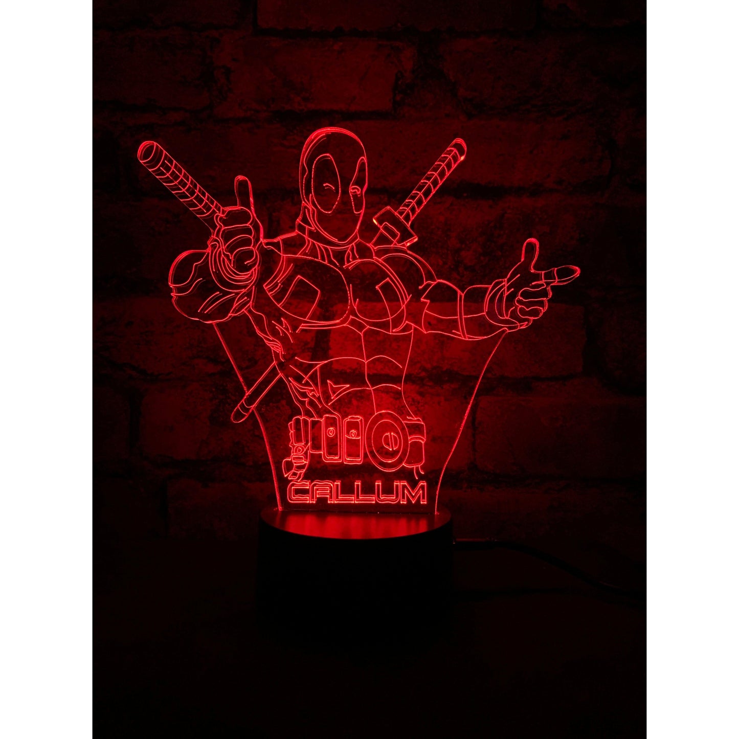 Deadpool LED Lamp Night LightÂ  Night Light Stock Car & Banger Toy Tracks