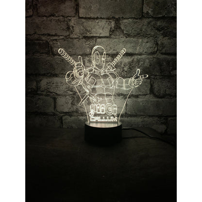 Deadpool LED Lamp Night LightÂ  Night Light Stock Car & Banger Toy Tracks