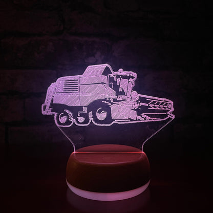 Combine Harvester LED Lamp Night Light