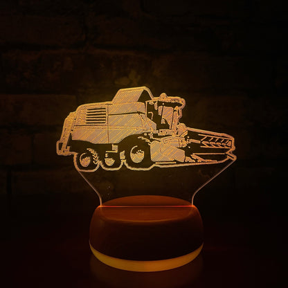 Combine Harvester LED Lamp Night Light
