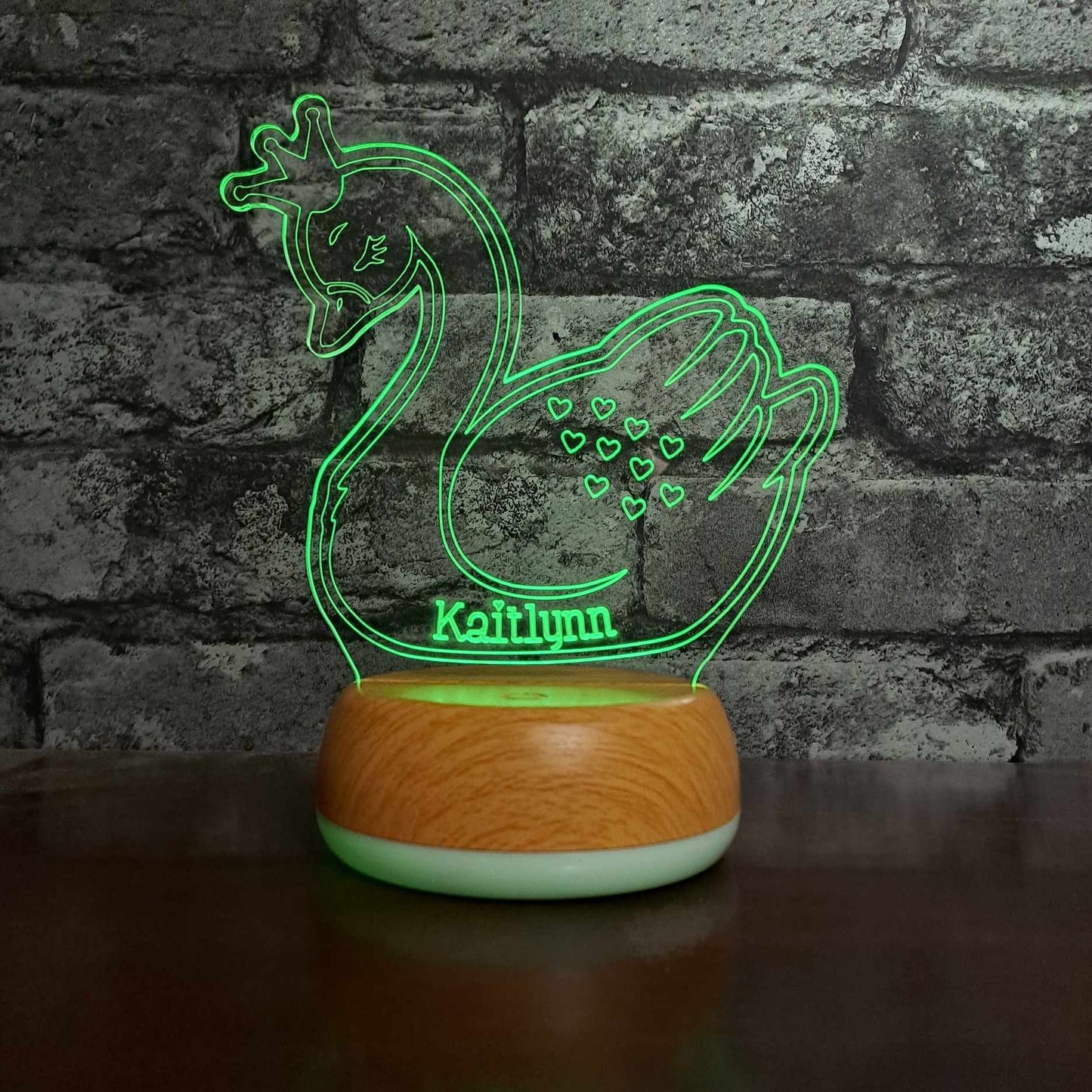 Personalised Swan LED Lamp Night LightÂ  Night Light Stock Car & Banger Toy Tracks