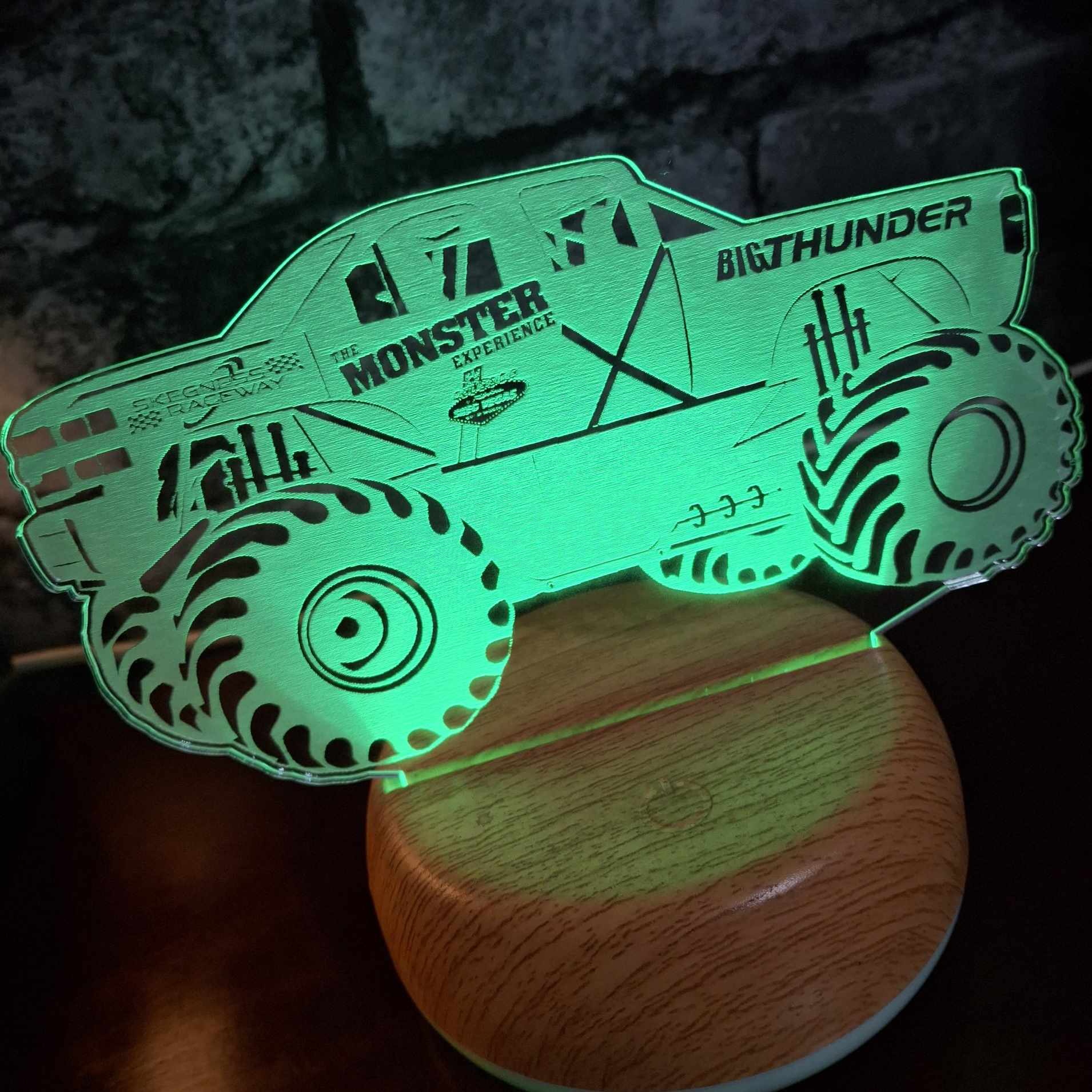 Big Thunder SkegVegas Monster Truck LED Lamp Night LightÂ  Night Light Stock Car & Banger Toy Tracks