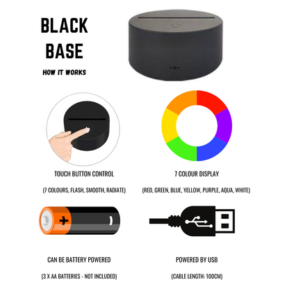 Personalised Shark LED Lamp Night LightÂ  Night Light Stock Car & Banger Toy Tracks