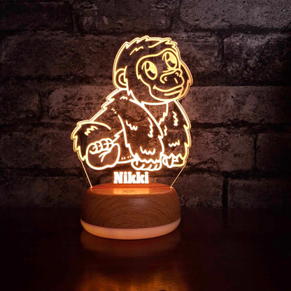 Personalised Baby Gorilla LED Lamp Night LightÂ  Night Light Stock Car & Banger Toy Tracks