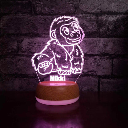 Personalised Baby Gorilla LED Lamp Night LightÂ  Night Light Stock Car & Banger Toy Tracks
