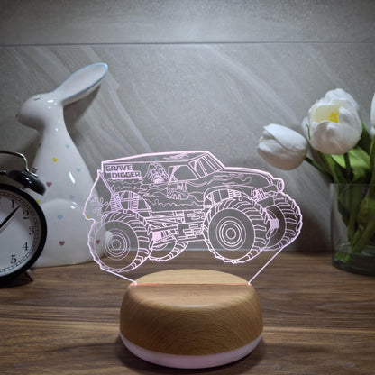 Grave Digger Monster Jam Truck LED Lamp Night Light