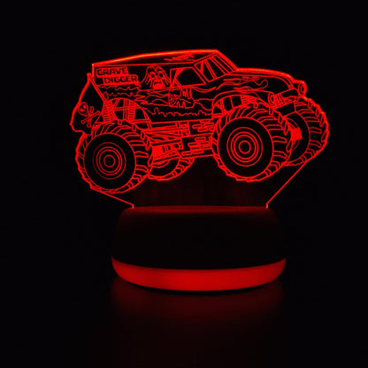 Grave Digger Monster Jam Truck LED Lamp Night Light