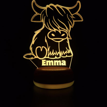 Highland Cow LED Night Light