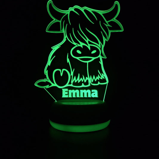 Highland Cow LED Night Light