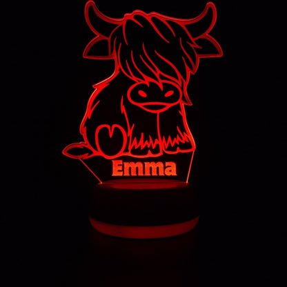 Highland Cow LED Night Light