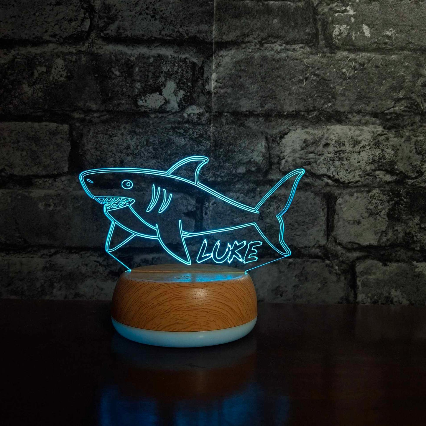 Personalised Shark LED Lamp Night LightÂ  Night Light Stock Car & Banger Toy Tracks