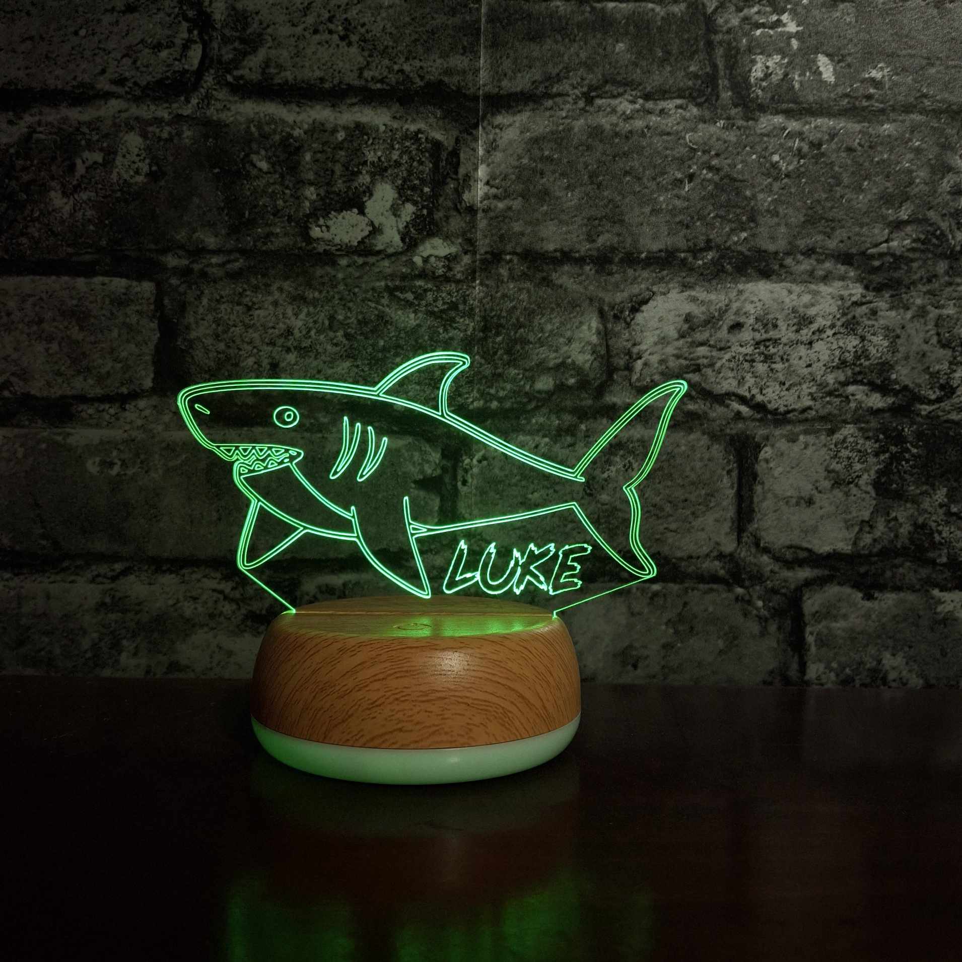 Personalised Shark LED Lamp Night LightÂ  Night Light Stock Car & Banger Toy Tracks