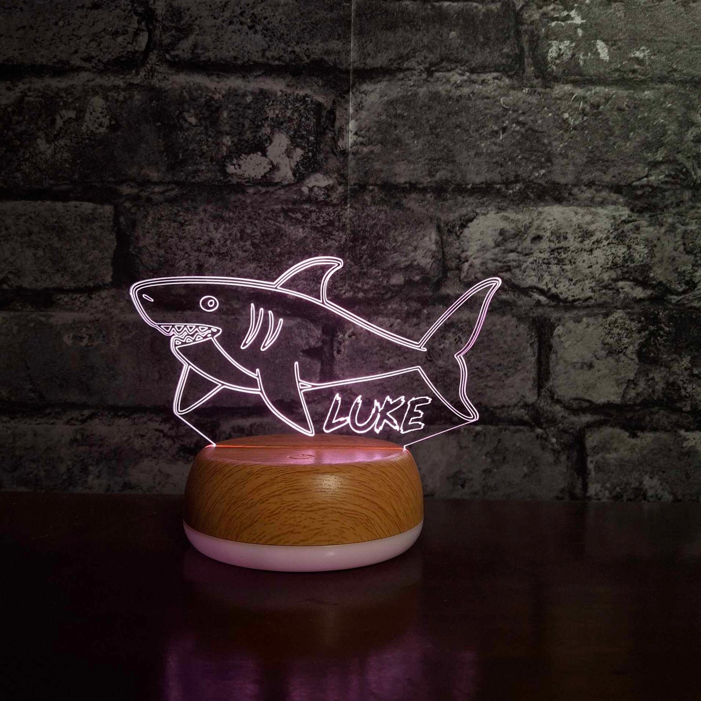 Personalised Shark LED Lamp Night LightÂ  Night Light Stock Car & Banger Toy Tracks