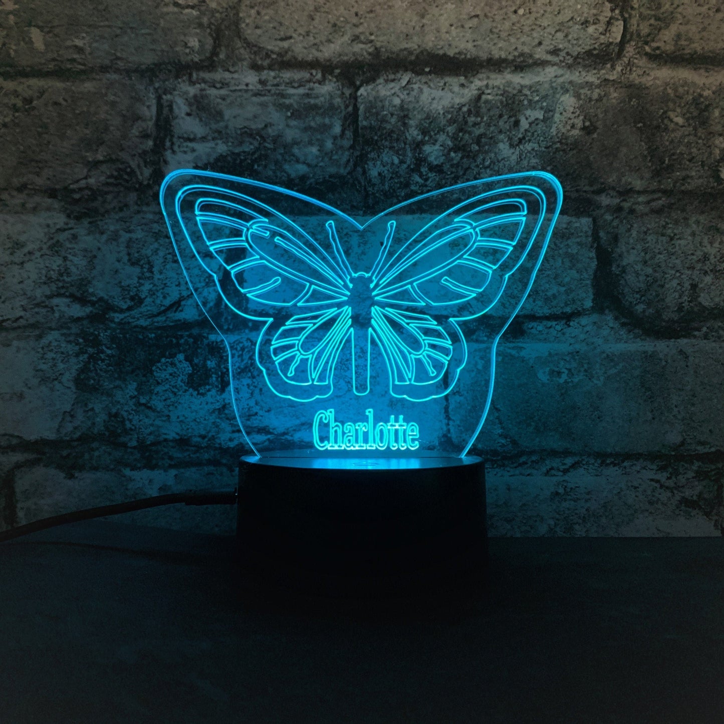 Personalised Butterfly LED Lamp Night LightÂ  Night Light Stock Car & Banger Toy Tracks