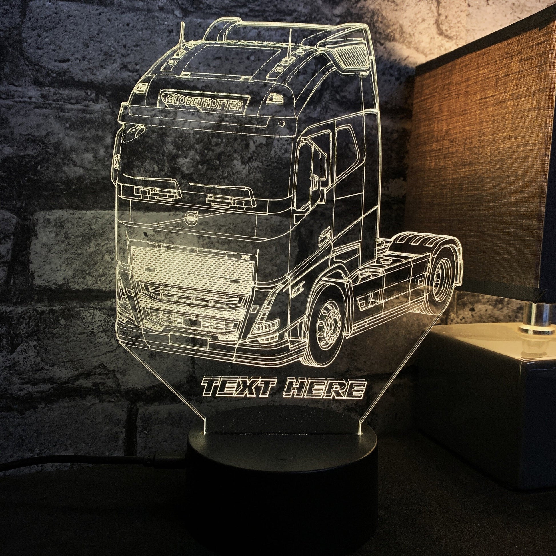 Personalised Volvo Cab Lorry LED Lamp Night LightÂ  Night Light Stock Car & Banger Toy Tracks