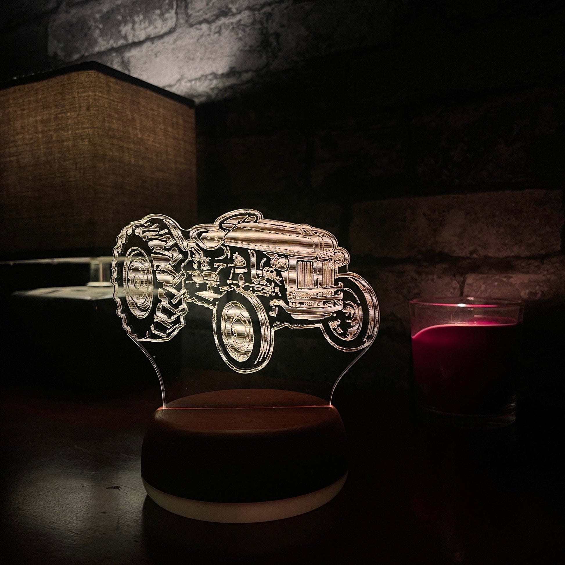 Personalised Classic Tractor LED Lamp Night LightÂ  Night Light Stock Car & Banger Toy Tracks