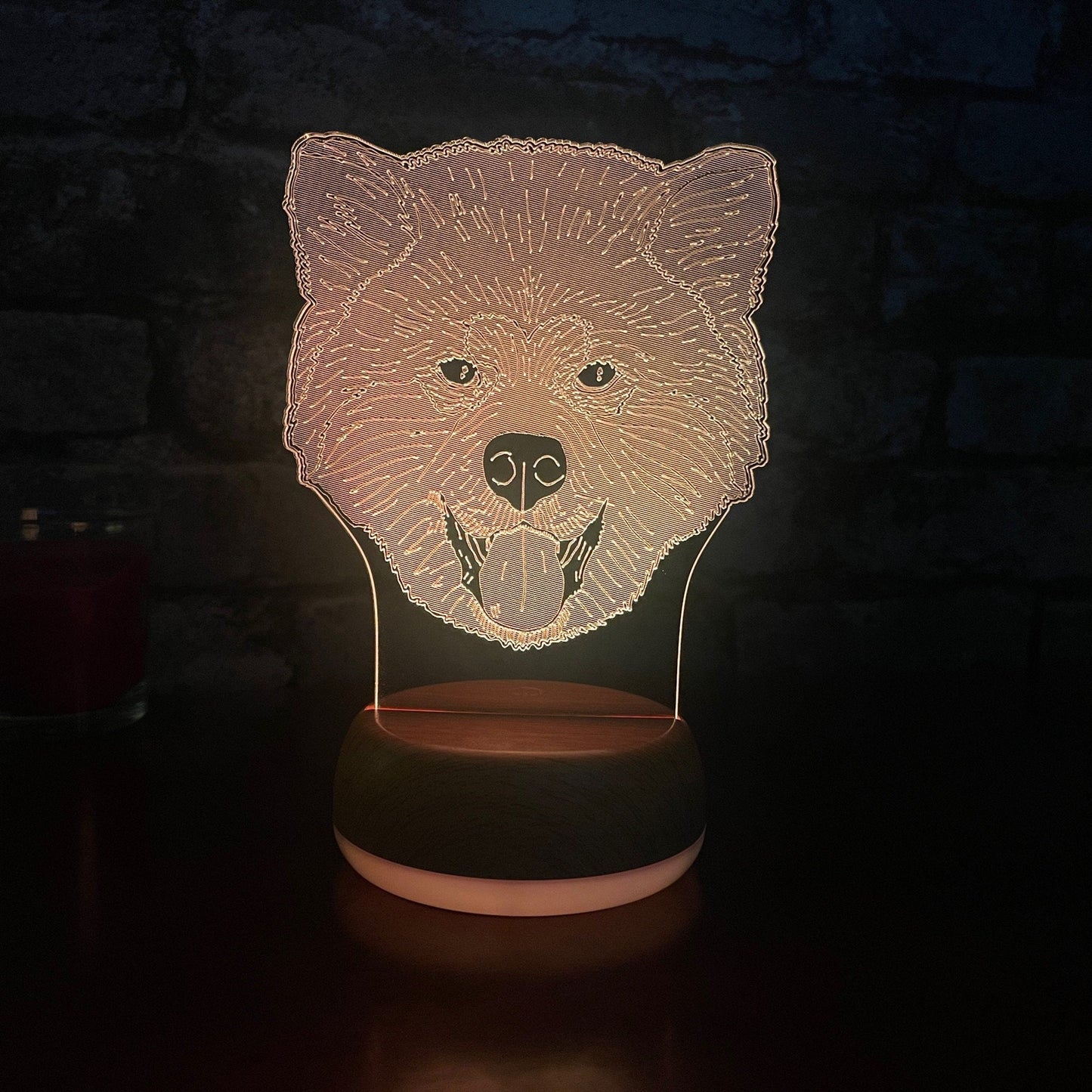Personalised Akita Dog LED Lamp Night LightÂ  Night Light Stock Car & Banger Toy Tracks
