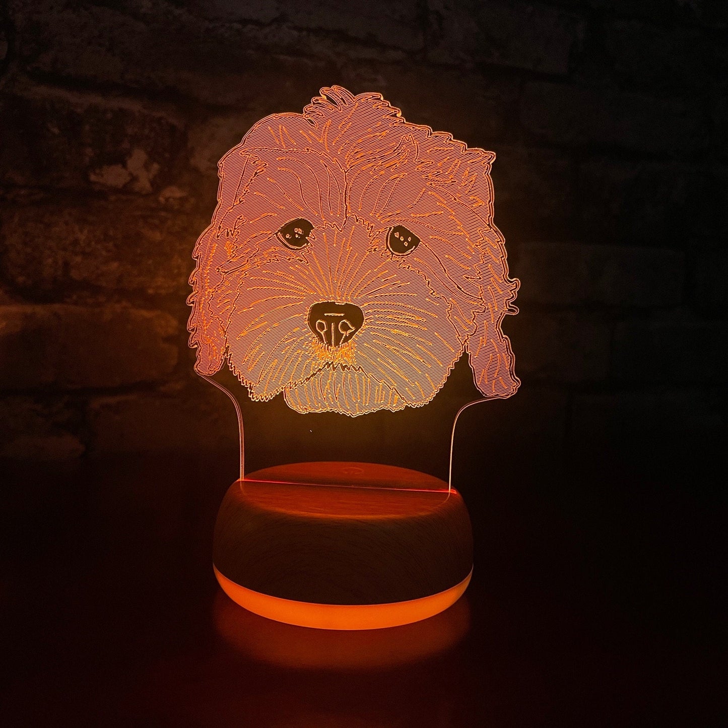 Personalised Cockapoo Dog LED Lamp Night LightÂ  Night Light Stock Car & Banger Toy Tracks