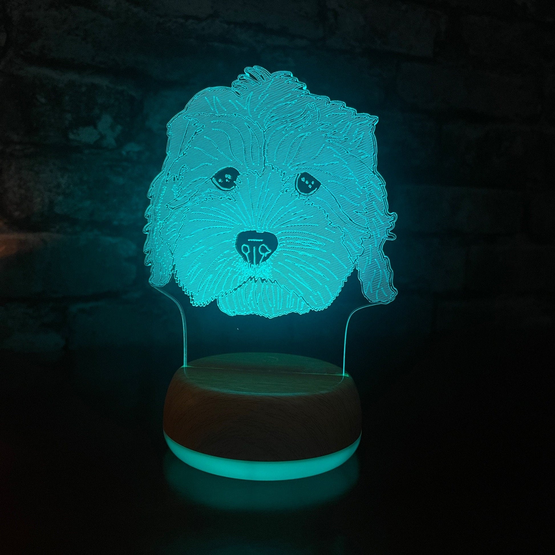 Personalised Cockapoo Dog LED Lamp Night LightÂ  Night Light Stock Car & Banger Toy Tracks