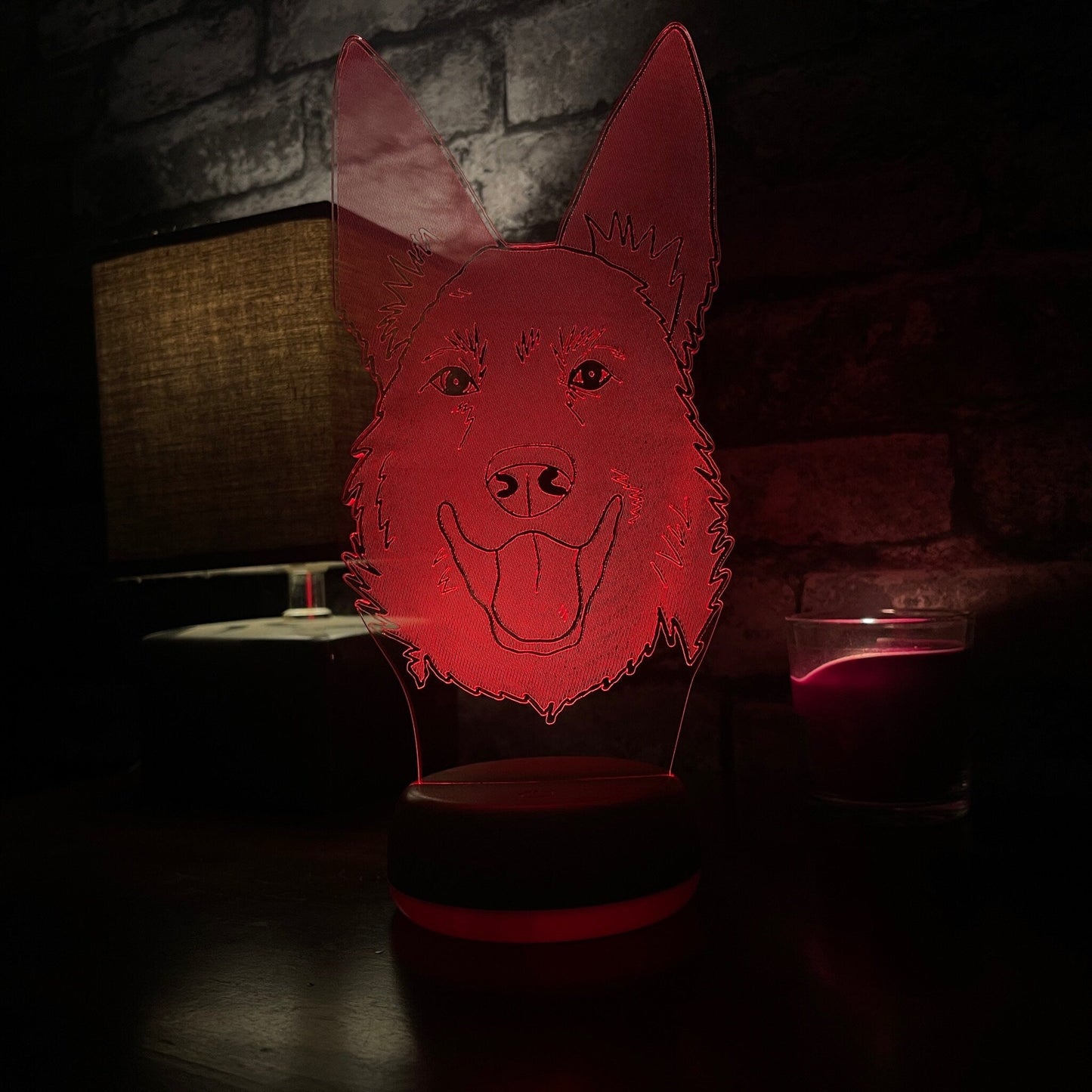 Personalised German Shephard LED Lamp Night LightÂ  Night Light Stock Car & Banger Toy Tracks