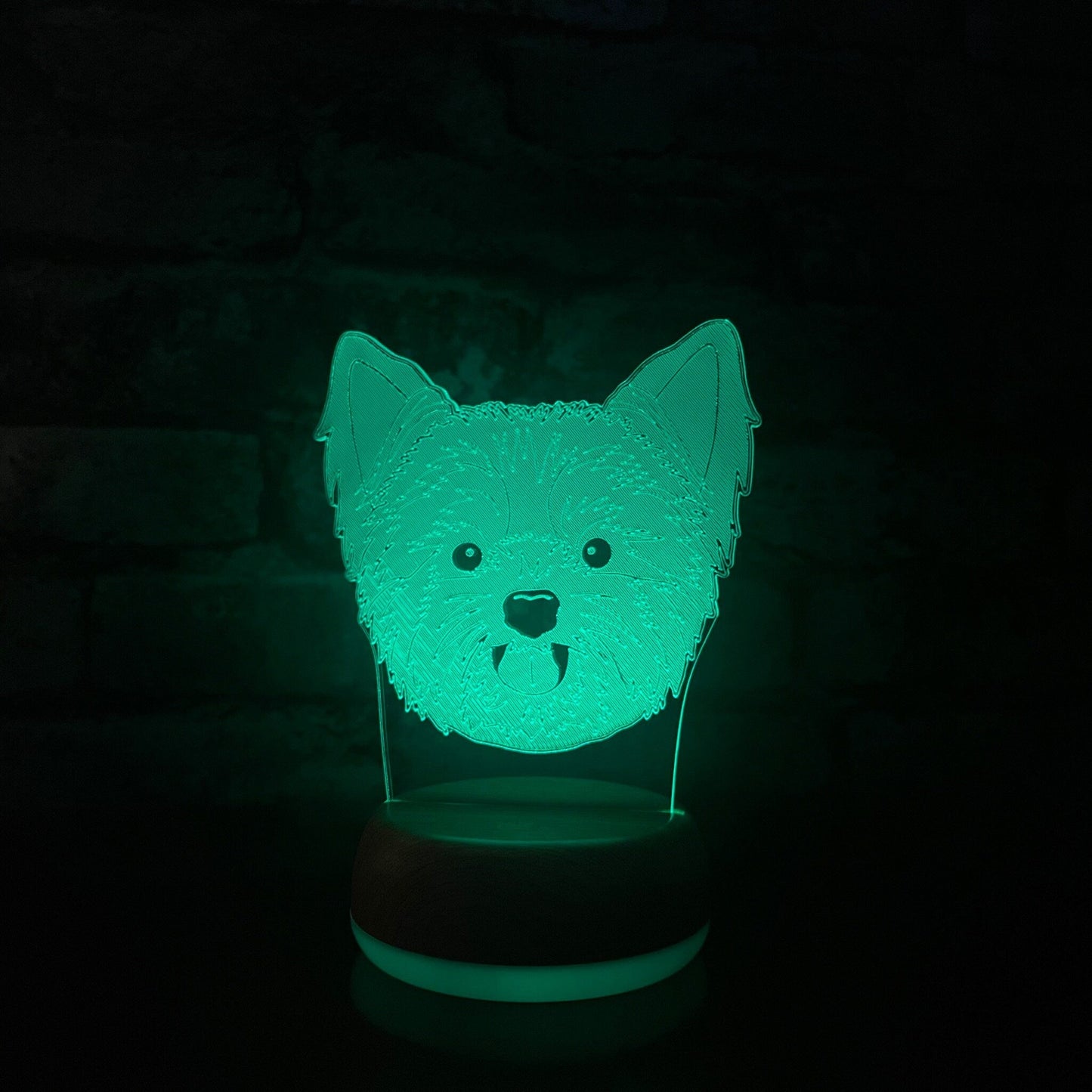 Personalised Yorkshire Terrier LED Lamp Night LightÂ  Night Light Stock Car & Banger Toy Tracks
