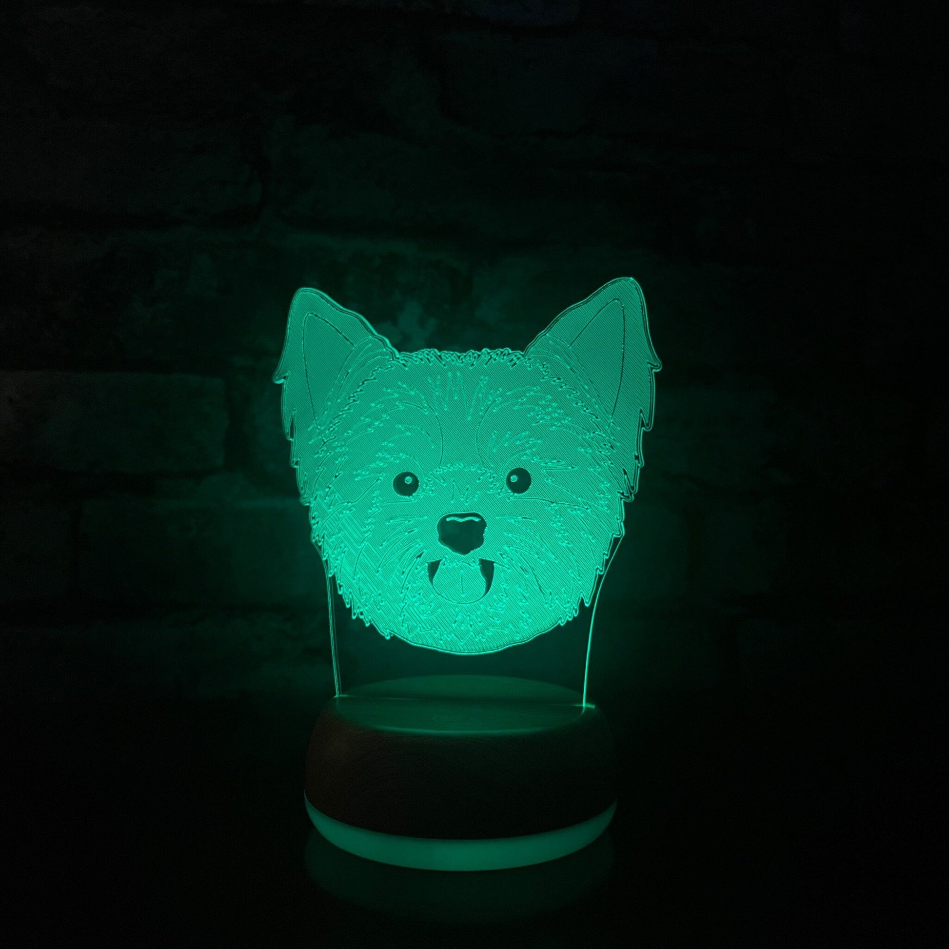 Personalised Yorkshire Terrier LED Lamp Night LightÂ  Night Light Stock Car & Banger Toy Tracks
