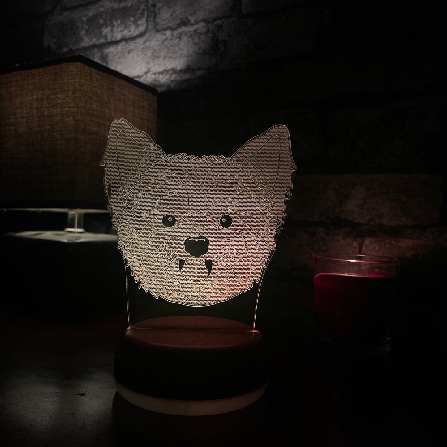 Personalised Yorkshire Terrier LED Lamp Night LightÂ  Night Light Stock Car & Banger Toy Tracks