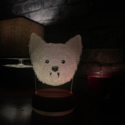 Personalised Yorkshire Terrier LED Lamp Night LightÂ  Night Light Stock Car & Banger Toy Tracks