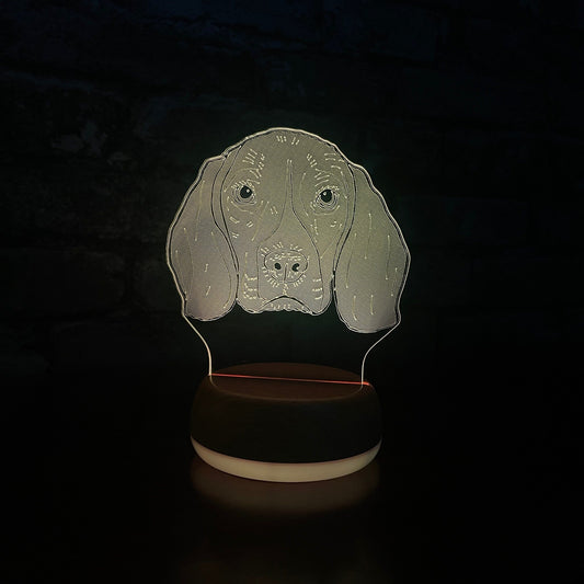 Personalised Beagle Dog LED Lamp Night LightÂ  Night Light Stock Car & Banger Toy Tracks