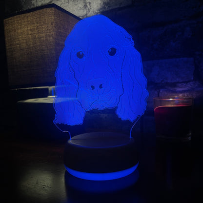 Personalised Cocker Spaniel Dog LED Lamp Night LightÂ  Night Light Stock Car & Banger Toy Tracks