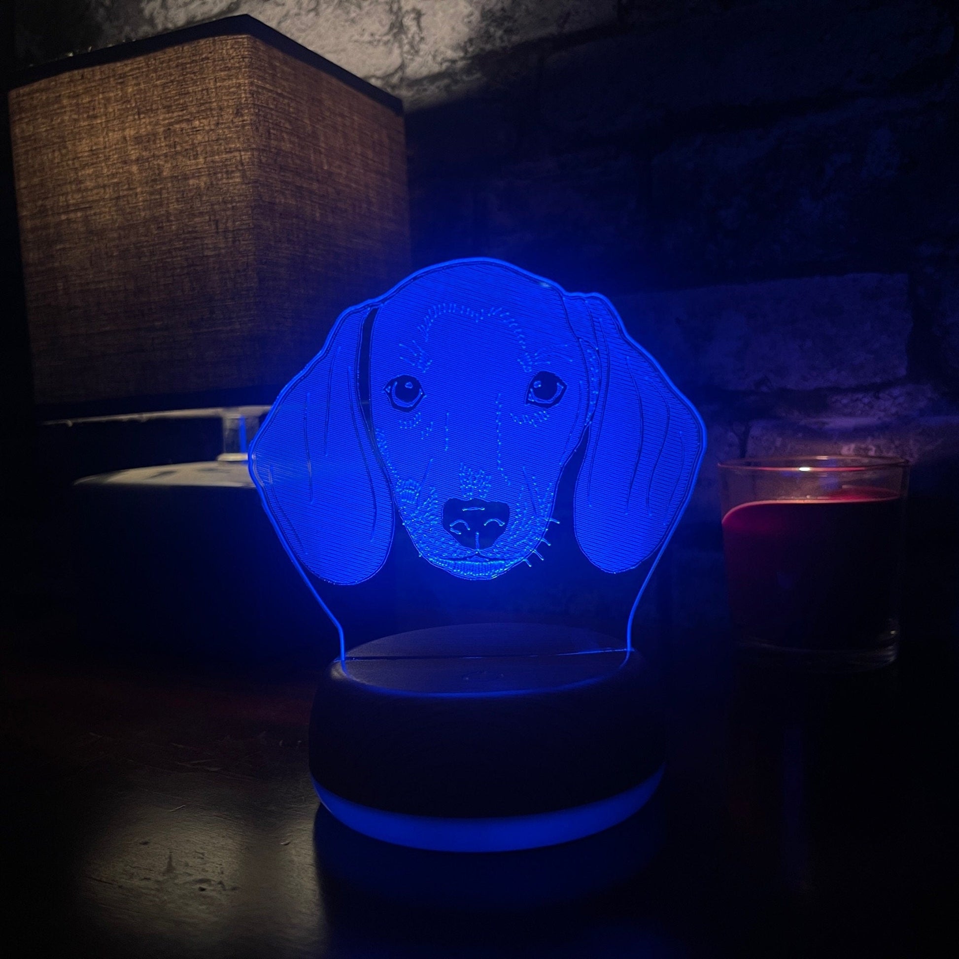 Personalised Dachshund Dog LED Lamp Night LightÂ  Night Light Stock Car & Banger Toy Tracks