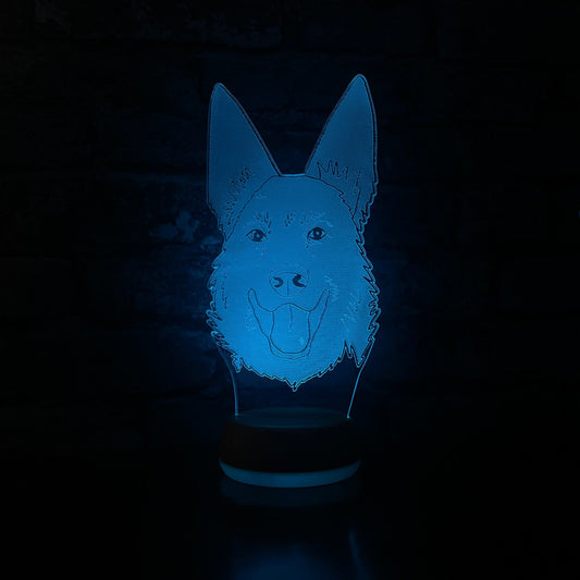 Personalised German Shephard LED Lamp Night LightÂ  Night Light Stock Car & Banger Toy Tracks