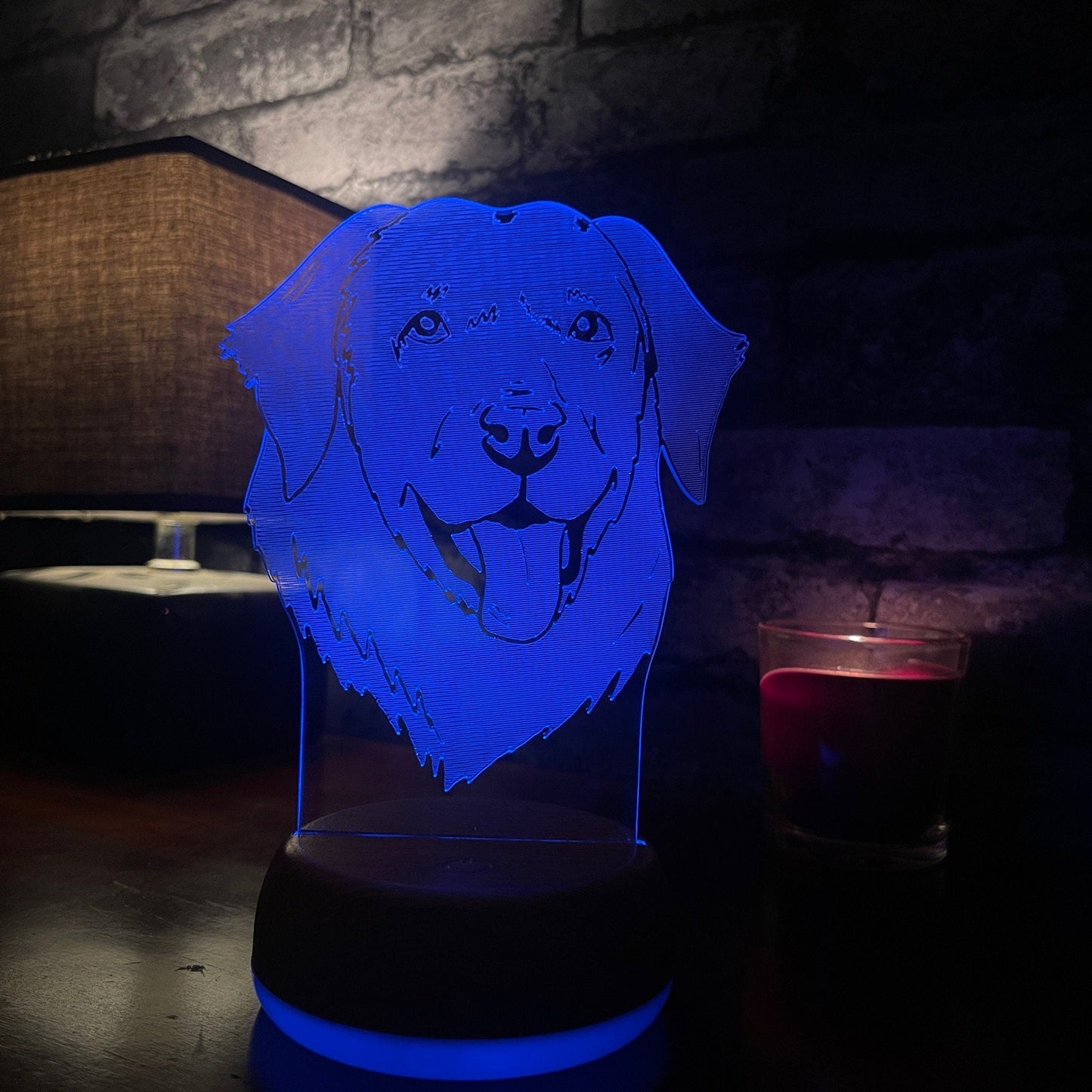 Personalised Labrador LED Lamp Night LightÂ  Night Light Stock Car & Banger Toy Tracks