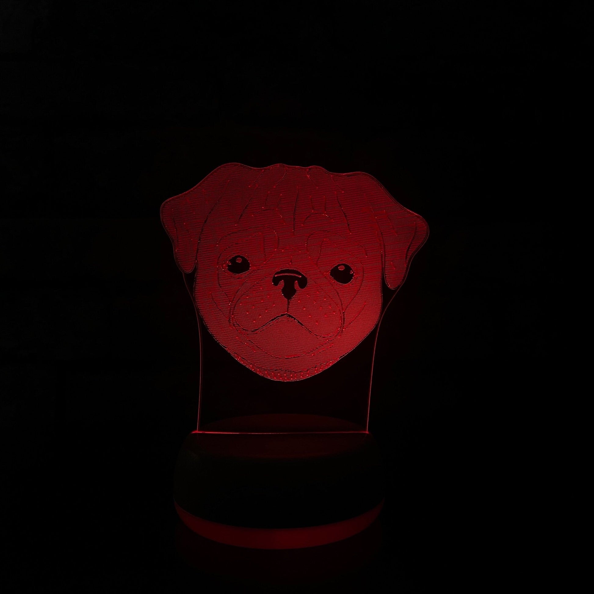 Personalised Pug LED Lamp Night LightÂ  Night Light Stock Car & Banger Toy Tracks